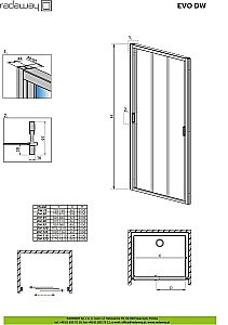 Душевая дверь Radaway Evo DW 105 купить в интернет-магазине Sanbest