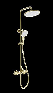 Душевая система с термостатом WONZON & WOGHAND SOLID, Брашированное золото (WW-C3011-A- BG) купить в интернет-магазине сантехники Sanbest