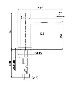 Смеситель для раковины Webert Pegaso PE830102010SSE золото купить в интернет-магазине сантехники Sanbest