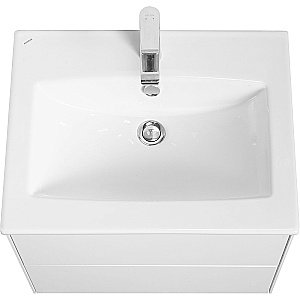 Тумба с раковиной Акватон Сохо 60 белая глянцевая для ванной в интернет-магазине Sanbest