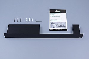 Полка с полотенцедержателем ABBER Nischen AN3011MB черная матовая купить в интернет-магазине сантехники Sanbest