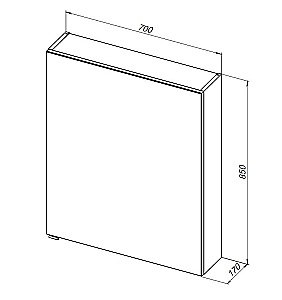 Зеркальный шкаф Aquanet Алвита new 70 антрацит купить в интернет-магазине сантехники Sanbest