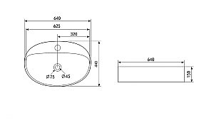 Раковина накладная ABBER Bequem AC2112MW белая матовая купить в интернет-магазине Sanbest