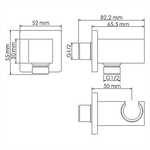 Подключение для шланга WasserKRAFT A185 купить в интернет-магазине сантехники Sanbest