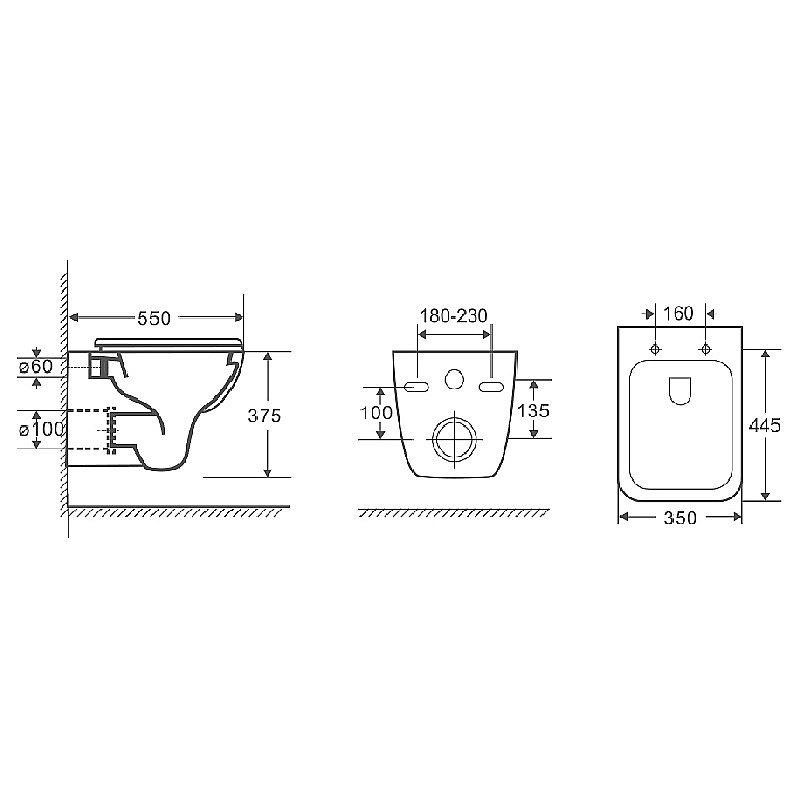 Унитаз подвесной Azario Pavia AZ-2005 купить в интернет-магазине Sanbest