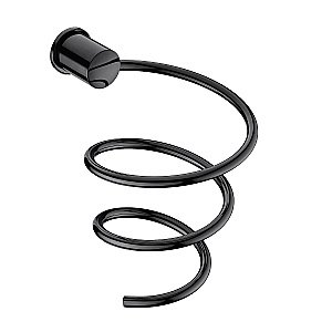 Держатель для фена WasserKraft K-1080POLISHED BLACK черный глянец купить в интернет-магазине сантехники Sanbest