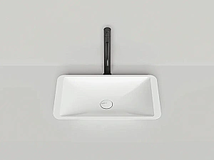 Раковина накладная Salini Callista 03 1101107G 57,5 из искусственного камня S-Sense, белая глянцевая купить в интернет-магазине Sanbest