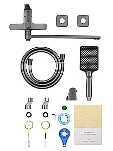 Смеситель для ванны WONZON & WOGHAND FLEX, Темный графит (WW-639906-BGM) купить в интернет-магазине сантехники Sanbest