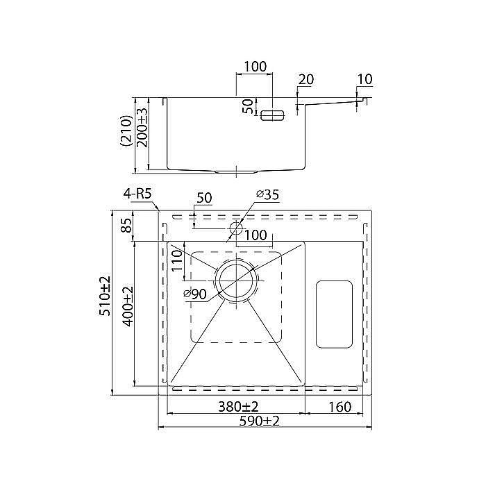 Кухонная мойка Iddis Haze HAZ59S купить в интернет-магазине сантехники Sanbest
