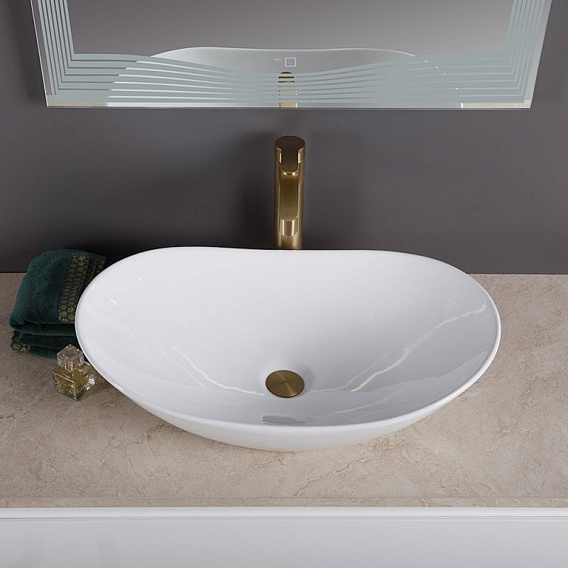 Раковина накладная BelBagno 60,5 BB1404 белая купить в интернет-магазине Sanbest