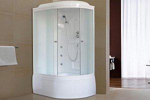 Душевая кабина Royal Bath RB8120BK2-M 120x80 профиль белый/стекло матовое купить в интернет-магазине Sanbest