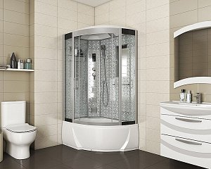 Душевая кабина Niagara Luxe 7712W 80х120 серебро купить в интернет-магазине Sanbest