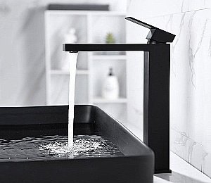 Раковина накладная CeramaLux NC 50 2105B черная купить в интернет-магазине Sanbest