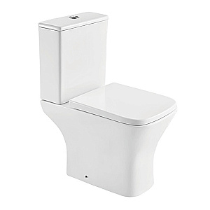 Унитаз напольный Azario Nigel AZ-55T белый, безободковый, с бачком, с крышкой микролифт, слив торнадо купить в интернет-магазине Sanbest