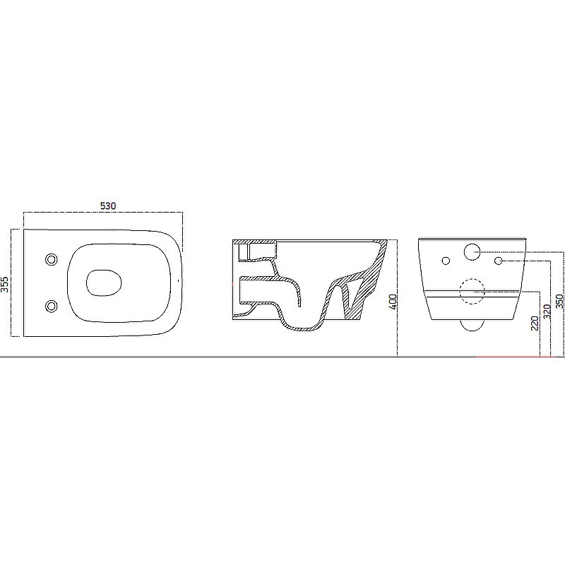 Унитаз Boheme Bello 971-MW белый матовый, безободковый купить в интернет-магазине Sanbest