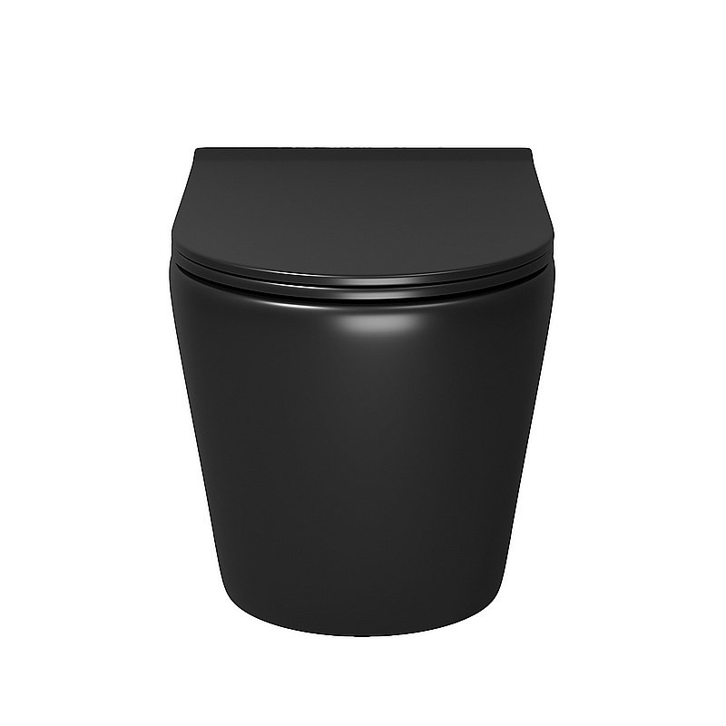 Унитаз подвесной Grossman Fly GR-4478BMS безободковый, с крышкой микролифт, черный матовый купить в интернет-магазине Sanbest