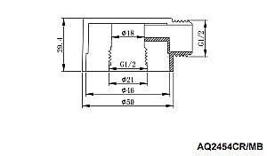 Шланговое подключение Aquatek AQ2454MB черный купить в интернет-магазине сантехники Sanbest