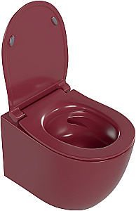Унитаз подвесной Allen Brau Fantasy 3 Vortex 4.11035.BD бордовый матовый, с крышкой микролифт, слив торнадо купить в интернет-магазине Sanbest