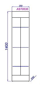 Пенал Aqwella Astrid 35 AST0535DD дуб давос для ванной в интернет-магазине сантехники Sanbest