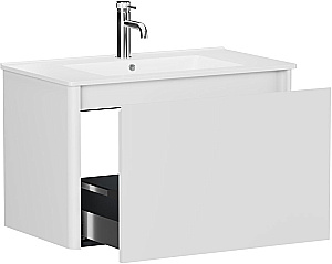 Тумба с раковиной и столешницей Allen Brau Gravity 80 1.370013.WM белая матовая для ванной в интернет-магазине Sanbest