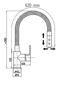 Смеситель для кухни Rav-Slezak COLORADO CO119.5/12CMATC купить в интернет-магазине сантехники Sanbest
