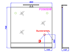 Зеркало Aqwella Foster 80 в ванную от интернет-магазине сантехники Sanbest