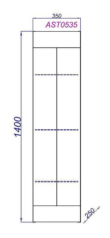 Пенал Aqwella Astrid 35 AST0535DD дуб давос для ванной в интернет-магазине сантехники Sanbest