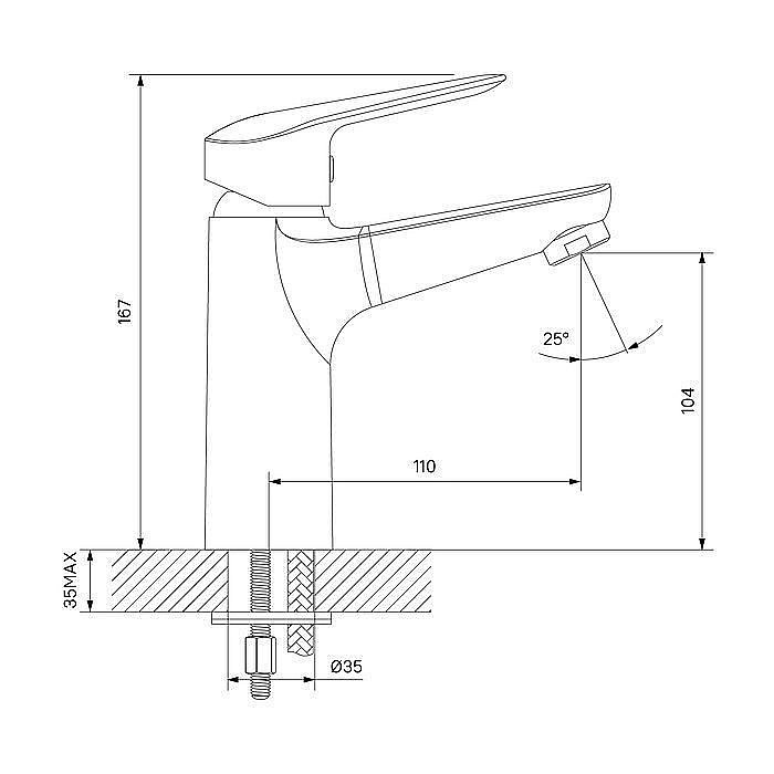 Смеситель для раковины IDDIS Torr TORSB00i01 купить в интернет-магазине сантехники Sanbest