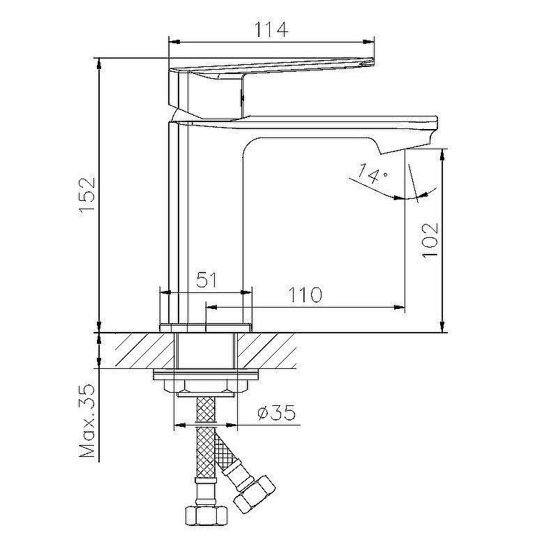Смеситель для раковины Koller Pool Style SL0200 купить в интернет-магазине сантехники Sanbest
