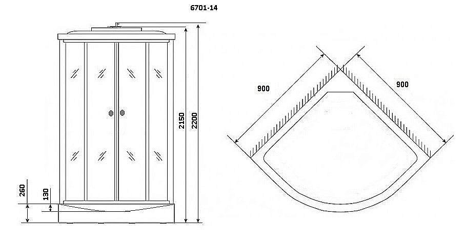 Душевая кабина Niagara Classic NG-6701 90х90 купить в интернет-магазине Sanbest