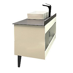 Тумба с раковиной Comforty Империя 120 белый глянец для ванной в интернет-магазине Sanbest