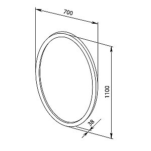 Зеркало Aquanet Сопрано 70 белое в ванную от интернет-магазине сантехники Sanbest