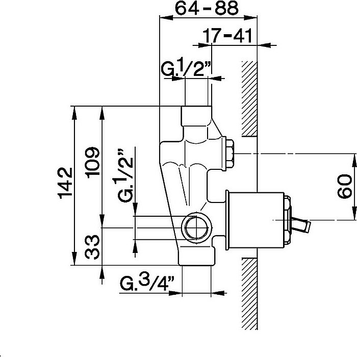Встраиваемая часть смесителя Cisal Arcana ZA00221004 купить в интернет-магазине сантехники Sanbest