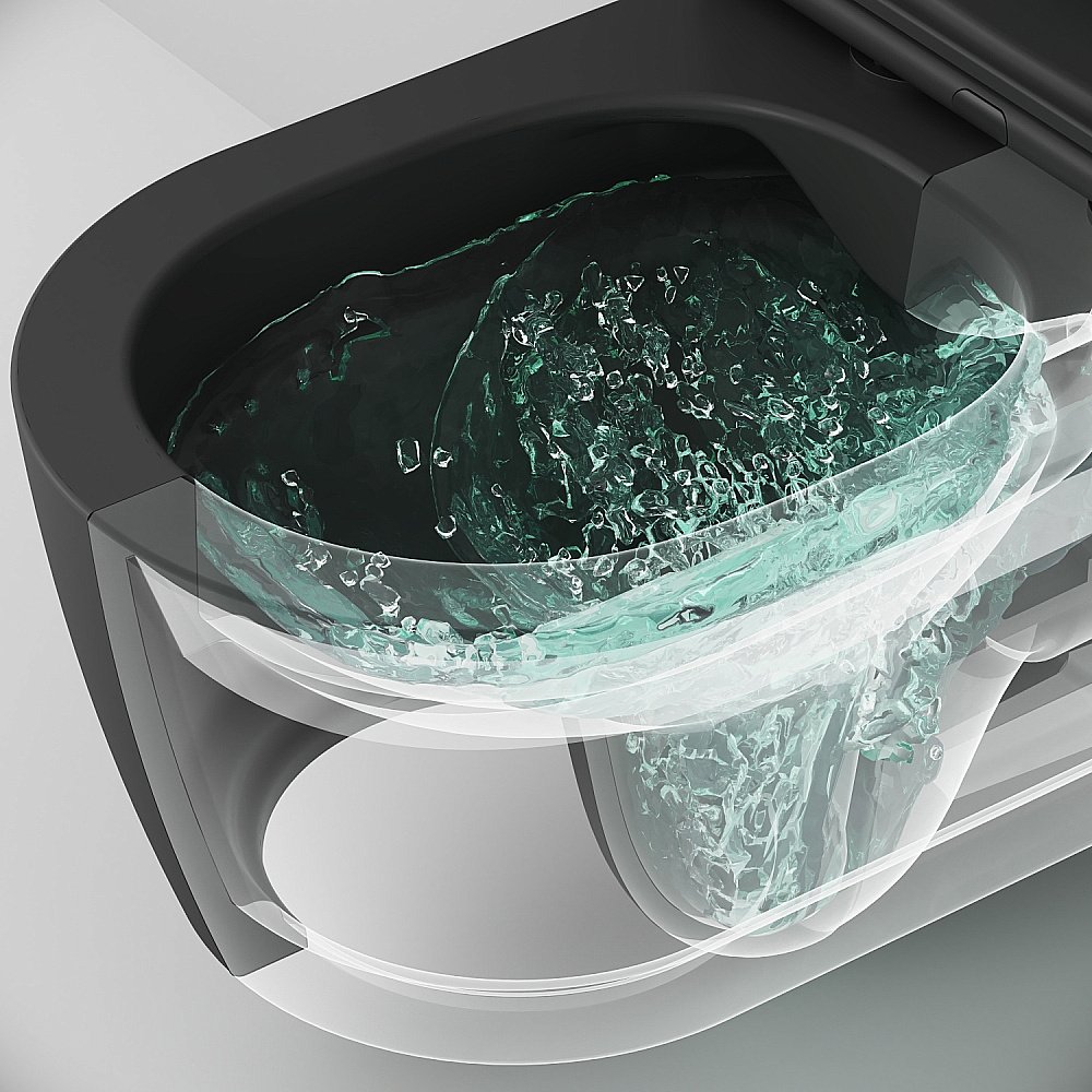 Унитаз подвесной AM.PM Func C8F1701MBSC черный матовый, безободковый купить в интернет-магазине Sanbest