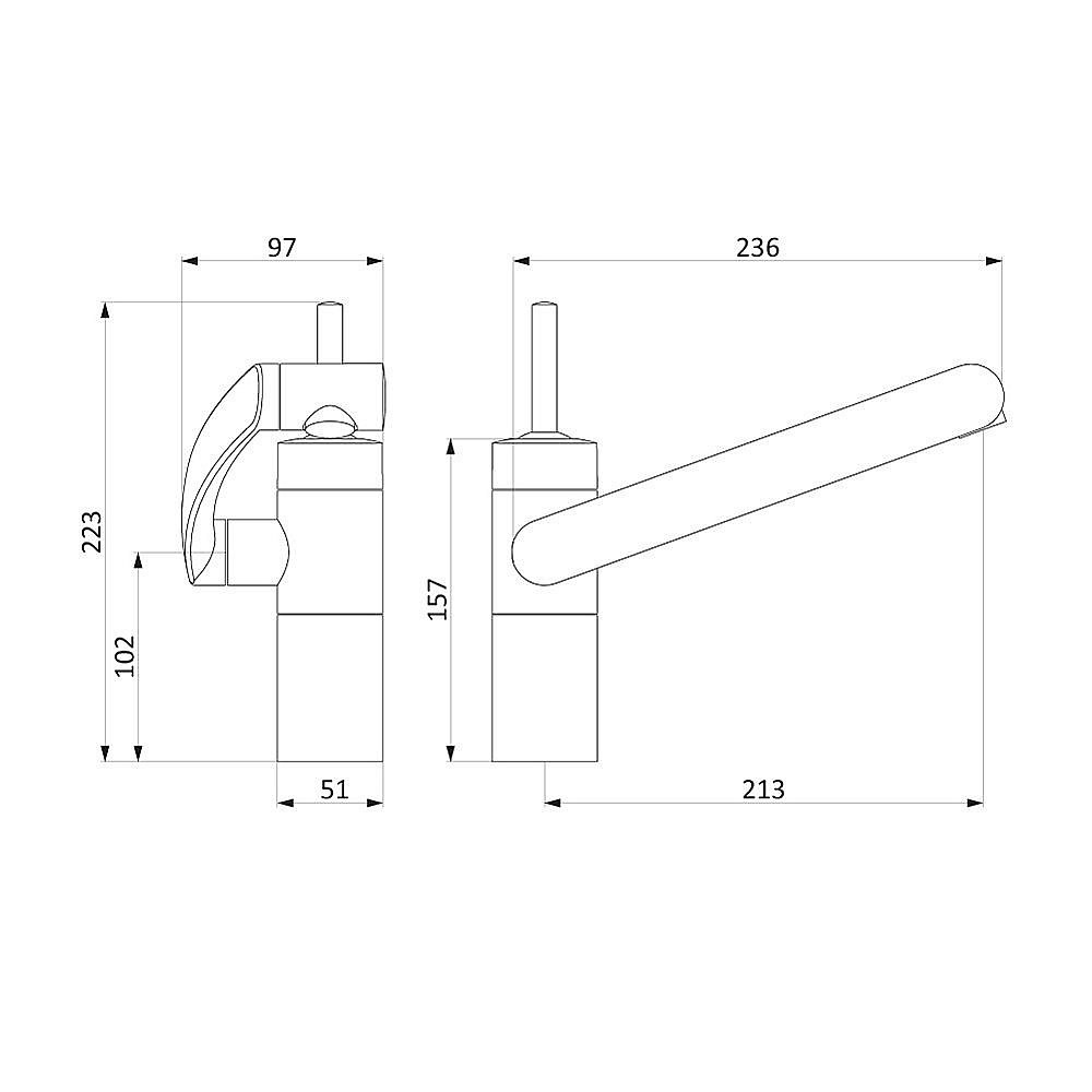 Смеситель для кухни Damixa Arc 290007364 черный купить в интернет-магазине сантехники Sanbest