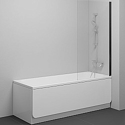 Шторка для ванны Azario Merrit 80 AZ-NF6310-1 стекло прозрачное/профиль черный купить в интернет-магазине Sanbest