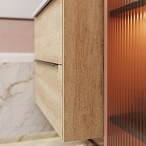 Тумба с раковиной La Fenice Tesoro 100 FNC-01-TES-DNN-100-2 небраска натуральный для ванной в интернет-магазине Sanbest