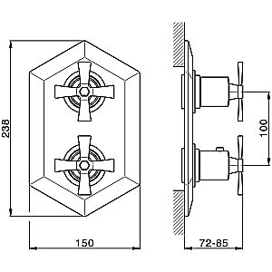 Смеситель для душа Cisal CHERIE CX0191006T хром/черный купить в интернет-магазине сантехники Sanbest