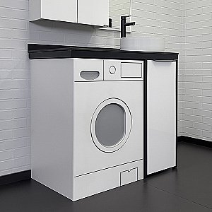 Тумба с раковиной Comforty Лозанна 100 белый глянец для ванной в интернет-магазине Sanbest