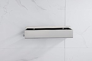 Полка с двумя крючками Boheme Q SHINE GUN METAL 10965-SGM антрацит глянец купить в интернет-магазине сантехники Sanbest