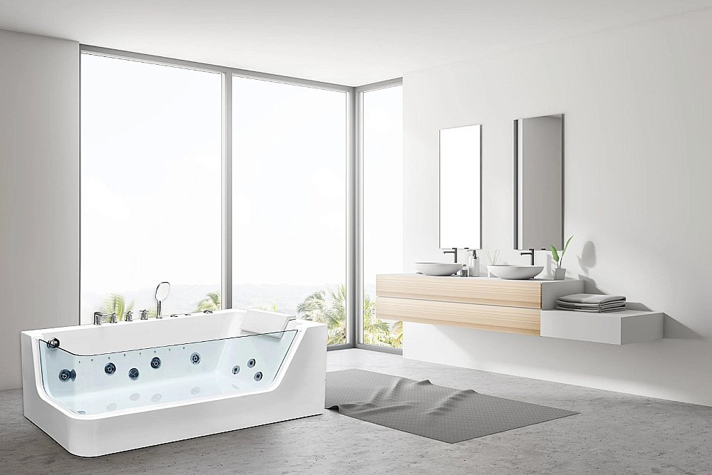 Ванна акриловая CeruttiSpa 9948 170x80 с гидромассажем белая купить в интернет-магазине Sanbest