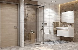 Душевой уголок Ambassador Queen Black 11011205 80x120 стекло прозрачное/профиль черный купить в интернет-магазине Sanbest