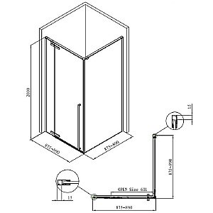 Душевой уголок Allen Brau Fantasy 3.11001.00 90x90 купить в интернет-магазине Sanbest