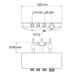 Смеситель для ванны и душа WasserKraft Elbe 7499 Thermo купить в интернет-магазине сантехники Sanbest