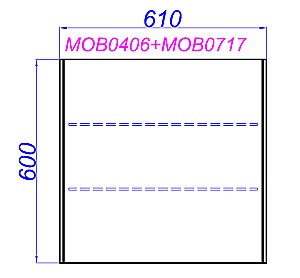 Зеркальный шкаф Aqwella Mobi 61 бетон светлый купить в интернет-магазине сантехники Sanbest