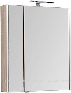 Зеркальный шкаф Aquanet Августа 75 дуб сонома купить в интернет-магазине сантехники Sanbest