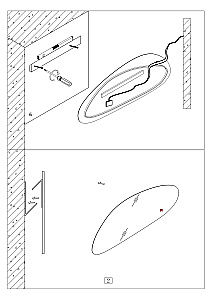 Зеркало Black&White Universe 970.MR1600 с подсветкой в ванную от интернет-магазине сантехники Sanbest