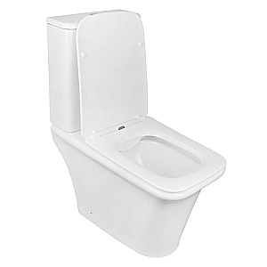 Унитаз напольный Azario Avero AZ-3121 белый, безободковый, с бачком, с крышкой микролифт купить в интернет-магазине Sanbest