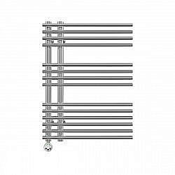 Полотенцесушитель электрический Terminus Астра П14 500x696 левый купить в интернет-магазине сантехники Sanbest