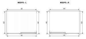 Душевой уголок Ravak Matrix MSDPS 110x80 стекло прозрачное/профиль хром купить в интернет-магазине Sanbest